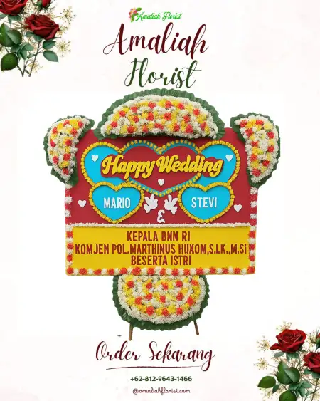 Papan Bunga Pernikahan Sekolaq Darat